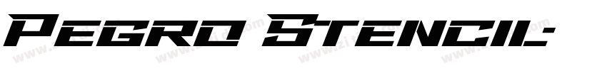 Pegro Stencil字体转换